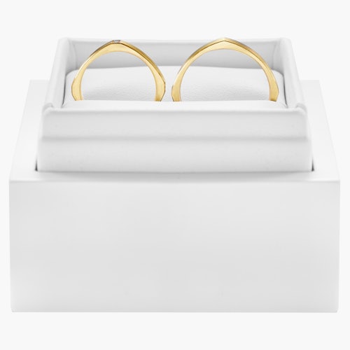 Obrączki ślubne: złote, płaskie, 3,6 mm